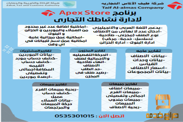 برنامج APEX جميع الانشطة التجارية